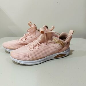 Puma Soft  MESH Slip On Shoes Womens 7,5  Pink‎ White Sneakers Trainers Run Walk